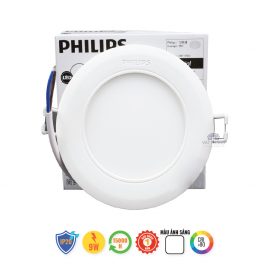 Đèn led âm trần Philips 9W tròn siêu mỏng