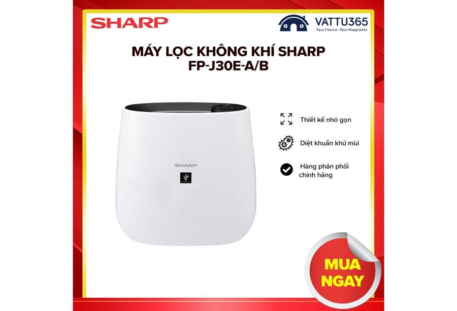 máy lọc không trong phòng ngủ sharp fp-j30e-a