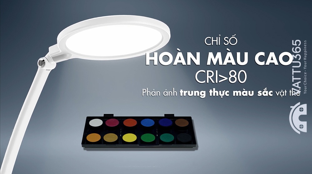 Chỉ số hoàn màu CRI>80 của Đèn bàn Panasonic HH-LT0523