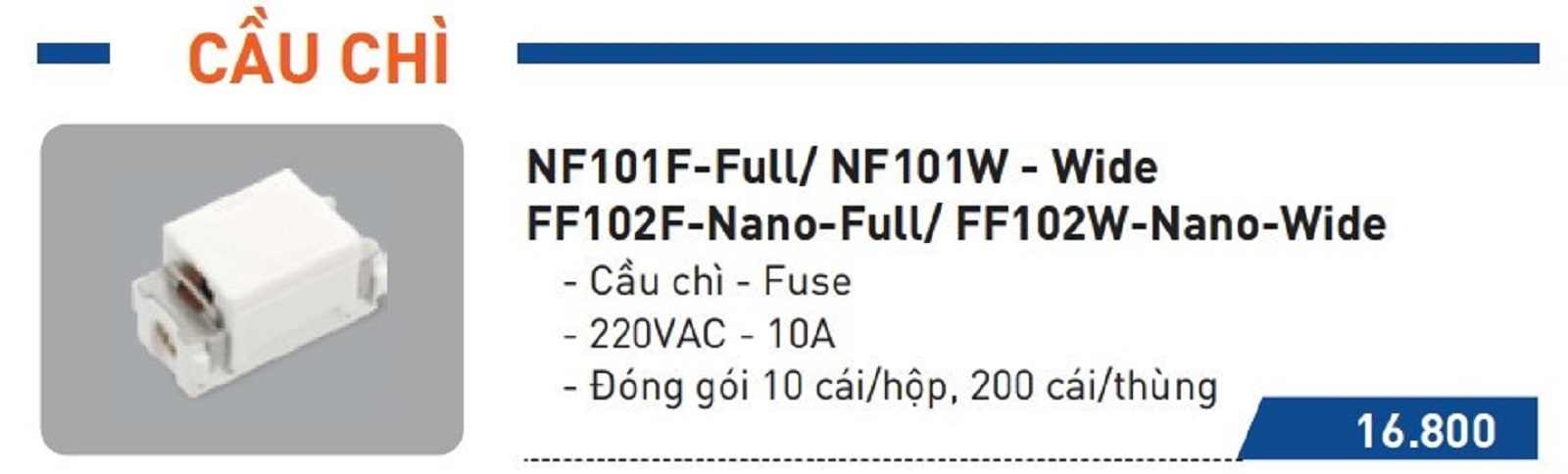 Catalogue cầu chì Nanoco