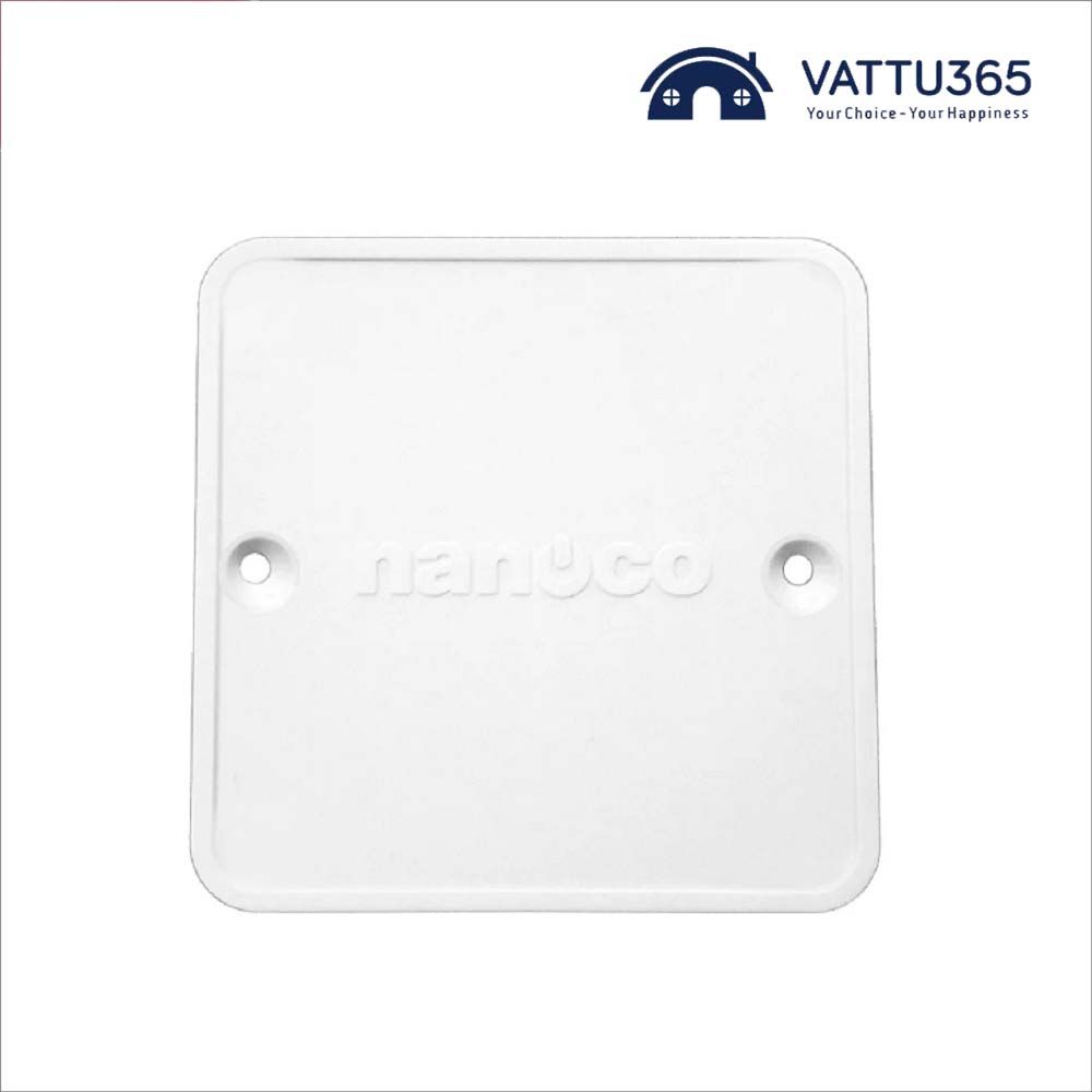 Ngoại hình của Nắp hộp âm đơn dùng cho mặt vuông chuẩn BS Nanoco NA105-N