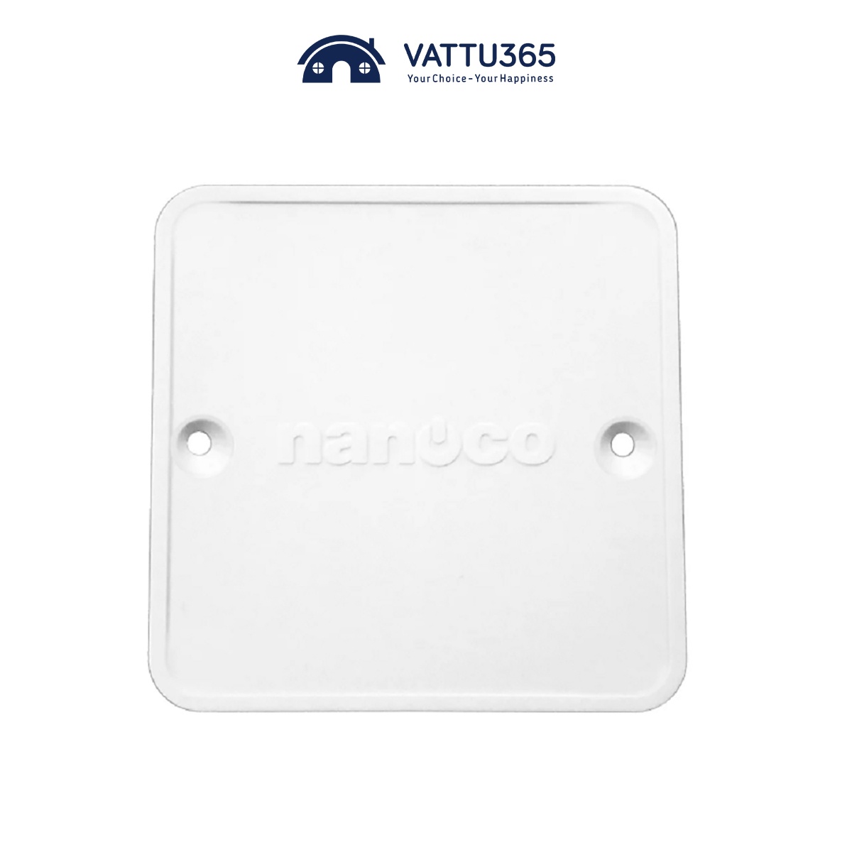 Nắp hộp âm đơn dùng cho mặt vuông chuẩn BS Nanoco NA105-N