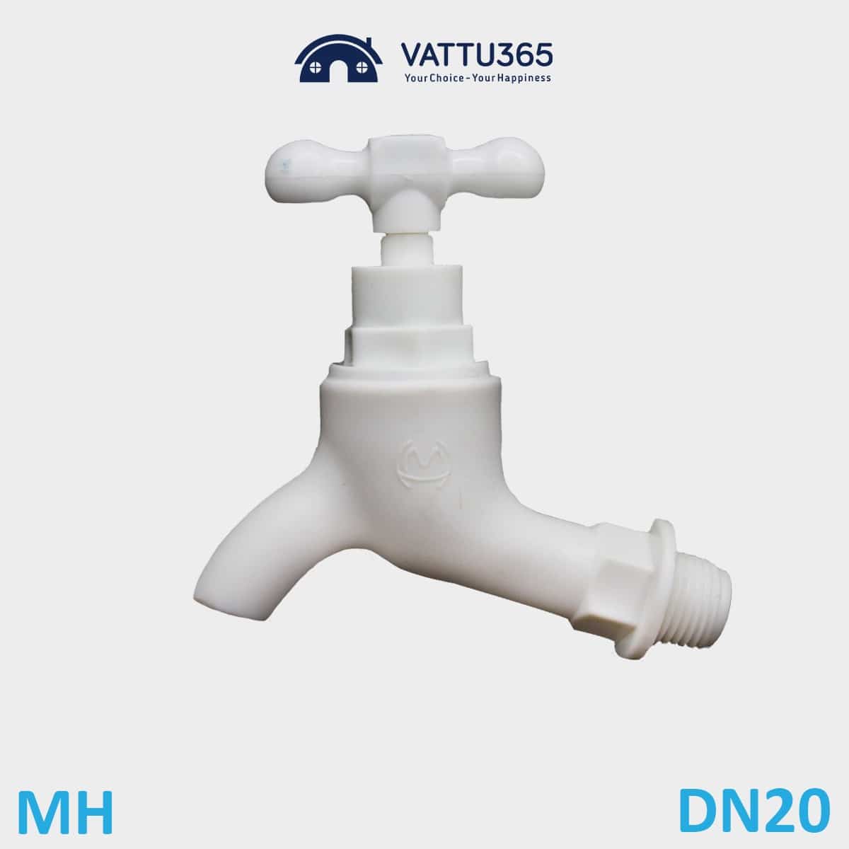 Vòi nước nhựa tay xoay MH DN20 Phi 27
