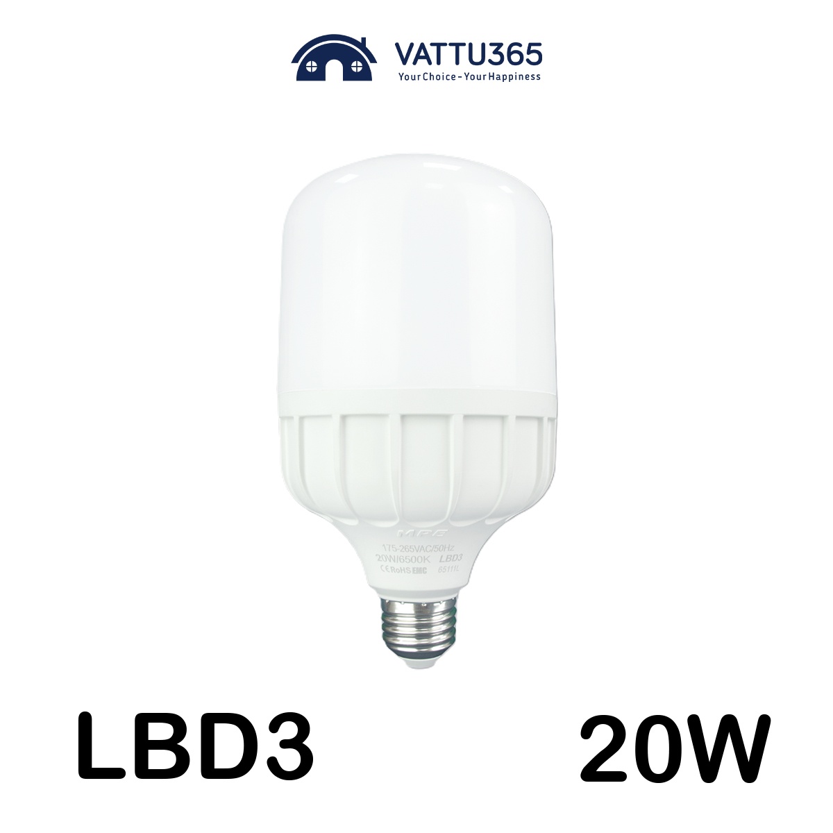 Đèn LED Bulb MPE 20W LBD3-20T/V