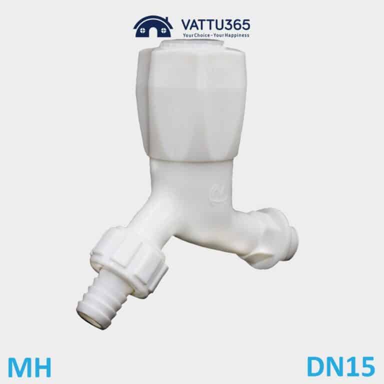 Vòi nước nhựa núm vặn nối ống mềm nhựa MH DN15 Phi 21