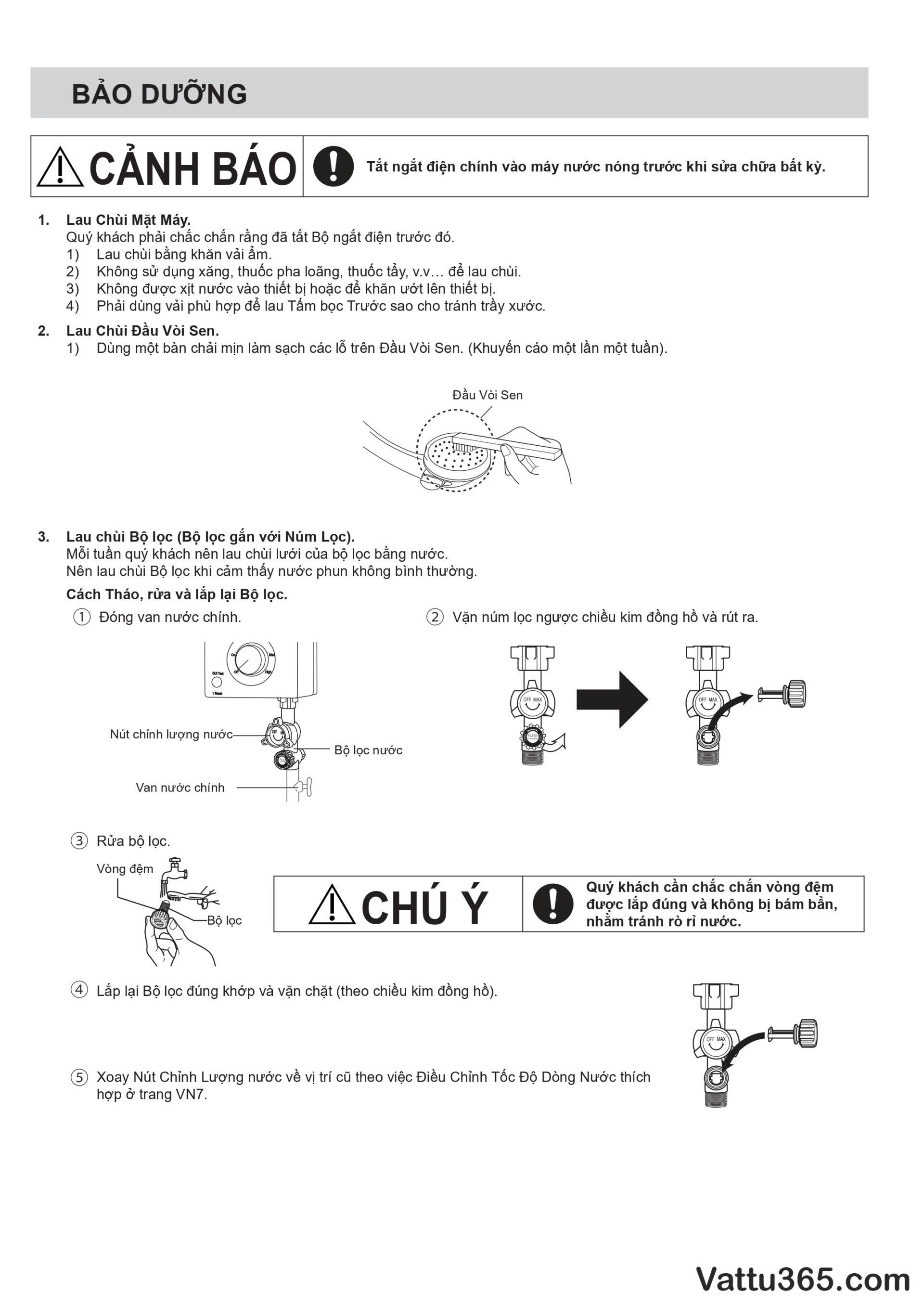 Hướng dẫn sử dụng và lắp đặt máy nước nóng Panasonic V-Series - Trang 9/16