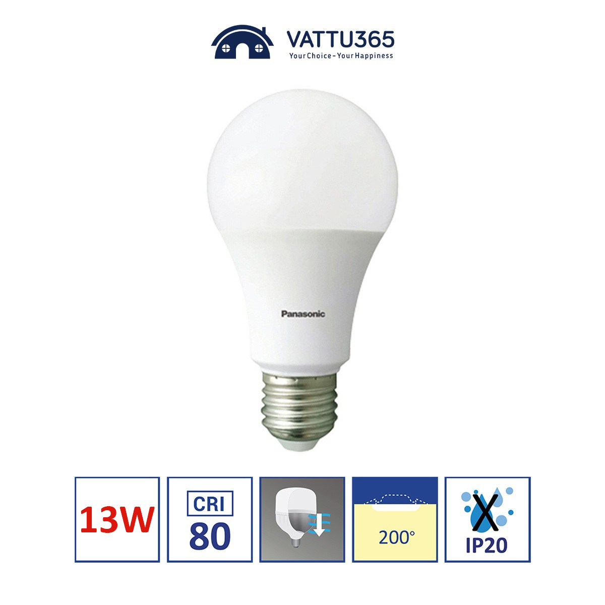 Đèn LED bulb Panasonic Type A 13W