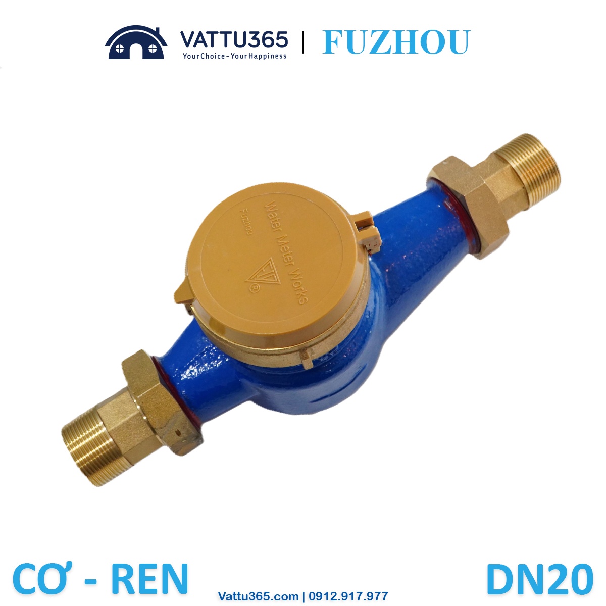 10_2 - Đồng hồ nước cơ Fuzhou thân gang nối ren DN20 -00 Đồng hồ nước cơ Fuzhou DN20 thân gang