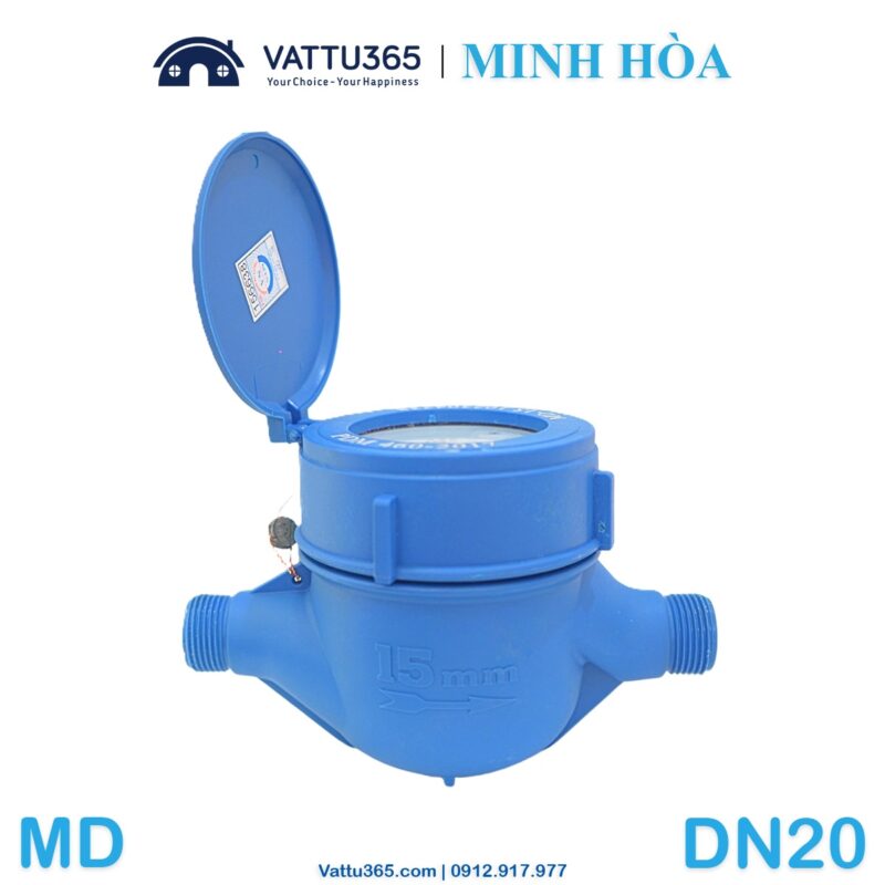 Đồng hồ đo nước thân nhựa loại từ đa tia MD - DN20