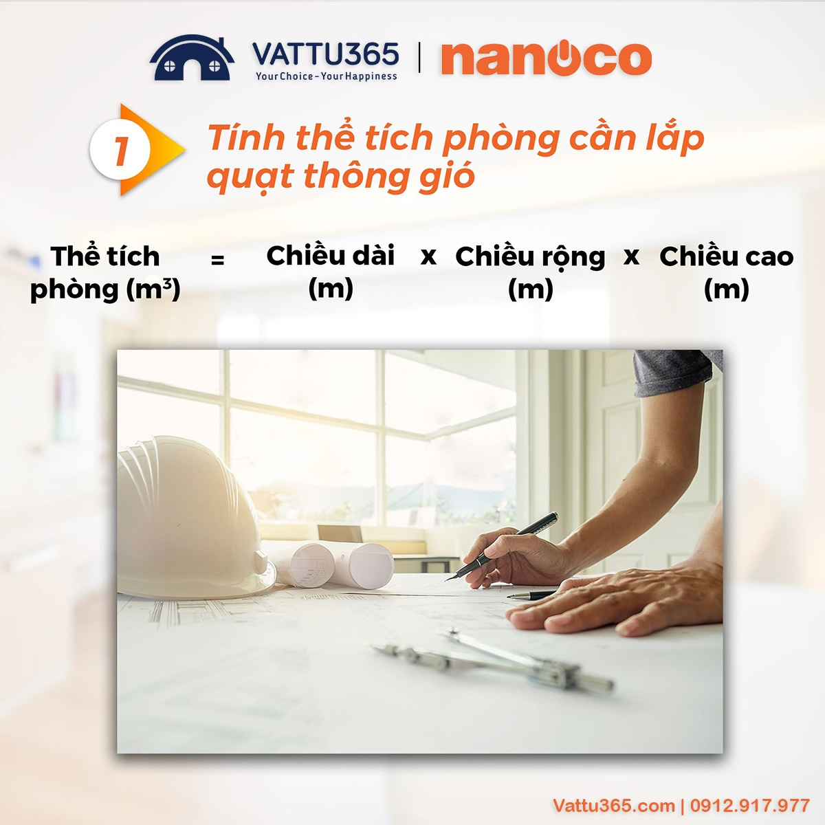 Cách tính toán chọn loại quạt hút phù hợp - Bước 1