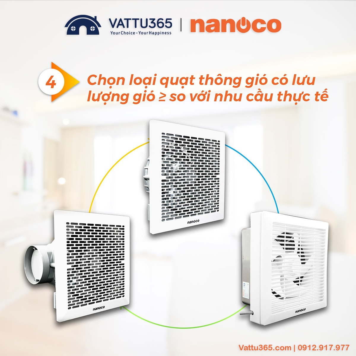 Cách tính toán chọn loại quạt hút phù hợp - Bước 4